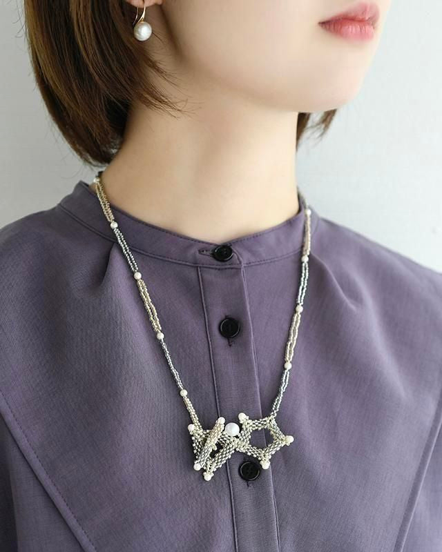 【ビーズキット】多角形モチーフのネックレス~ピコポリー design 清水美和子/Miwako Shimizu(kit-0031)