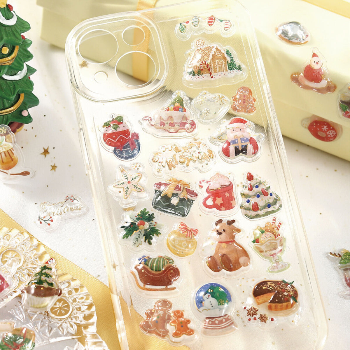 【シール】BGM きゅるるんシール 2026クリスマス限定(SH-0010)|箔押し クリスマスギフト シール