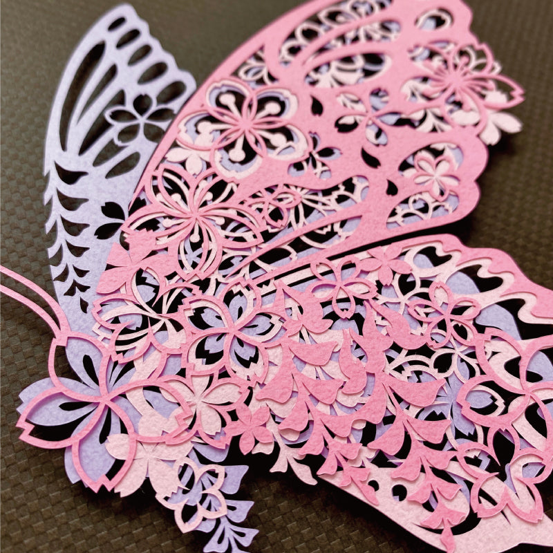 【切り絵キット】《蝶＿春》 Design 祐琴/yuko（kit-0095)