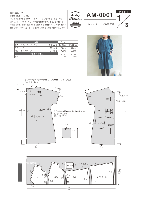 【型紙】ドルマンスリーブの割烹着（AM-0001）