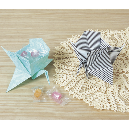 【DL折り紙】箱鶴の折り方