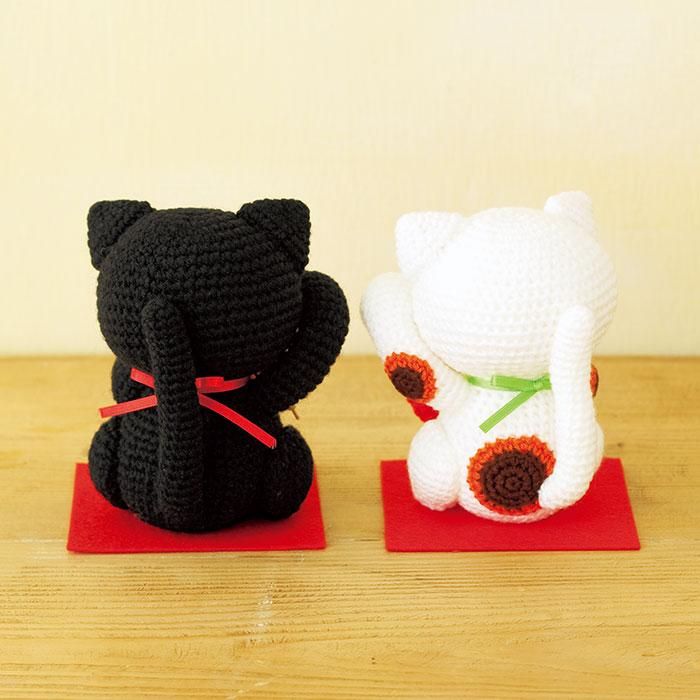 【DL編み物】あみぐるみ/招き猫　Design by Ikuko Saito(DLknit0020）