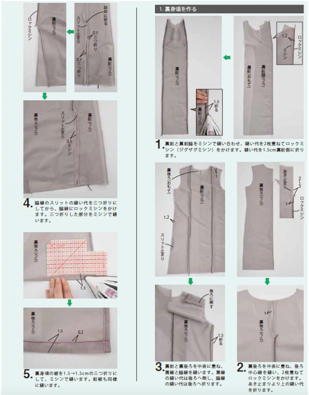 【型紙】プリーツワンピース designed by かたやまゆうこ(KY-0001)