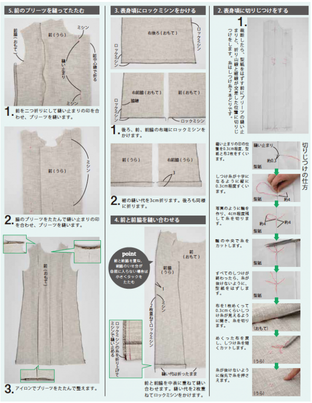 【型紙】プリーツワンピース designed by かたやまゆうこ(KY-0001)