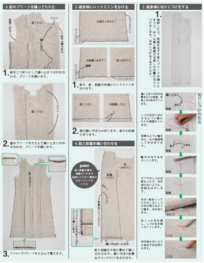 【型紙】プリーツワンピース designed by かたやまゆうこ(KY-0001)