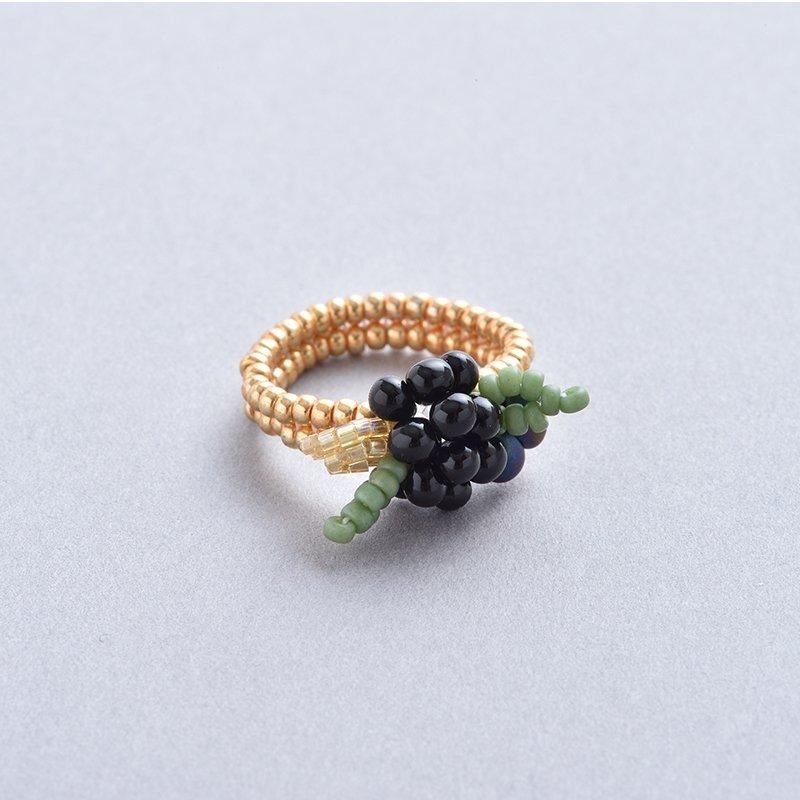 【ビーズキット】ブラックベリーネックレス＆リング design 荒木晴美／Harumi Araki_（kit-0012)