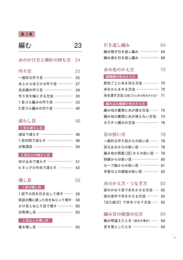 【書籍】新・棒針編みの基本 (S4733)