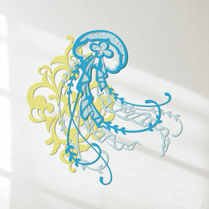 【切り絵キット】《ゆらゆら漂う クラゲ》 Design 祐琴/yuko（kit-0098)