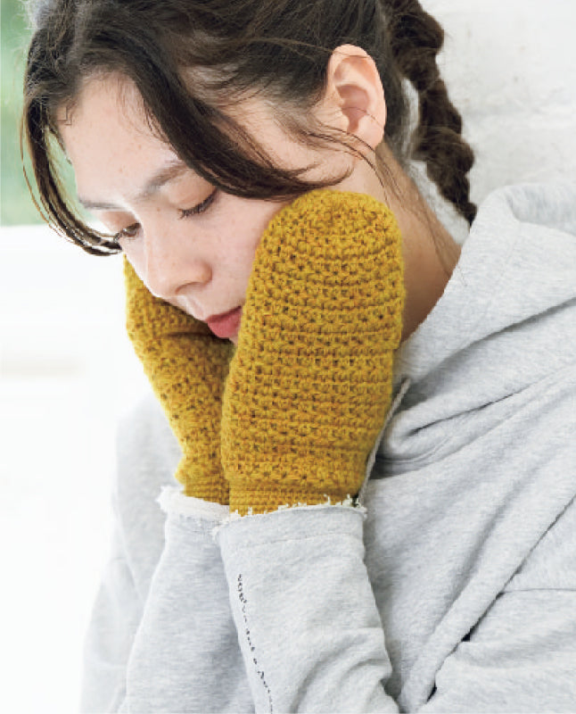 【DL 編み物】スタークロッシェ®のミトン（DLknit0041）