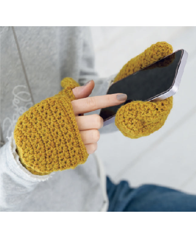 【DL 編み物】スタークロッシェ®のミトン（DLknit0041）