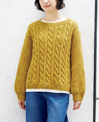 【DL 編み物】ケーブル模様のプル（DLknit0046）