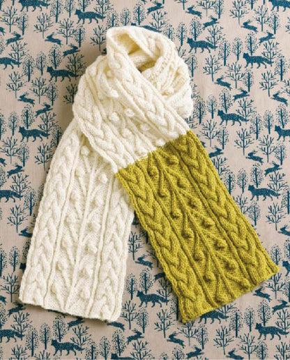 【DL編み物】アラン模様のマフラー（DLknit-0036）