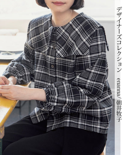 【型紙】セーラーカラーブブラウス designed by enanna(en-0001)
