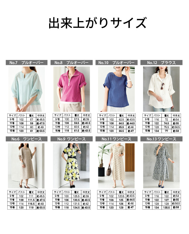 【型紙】レディブティック2026年6月初夏号 実物大の型紙A面B面＋レシピ（LB-0034）