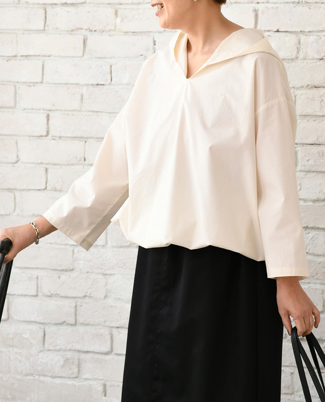 【型紙/レシピなし】ブラウス感覚で着る フードつきプルbyあっこたん/金子敦子 （LBS8726-10/11）
