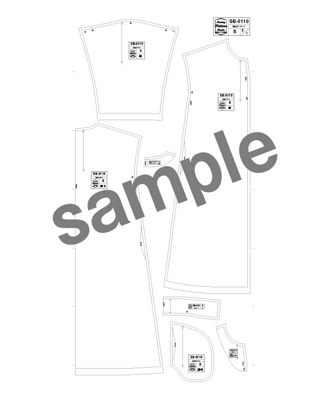 【型紙】衿付きワンピース　（SB-0110）