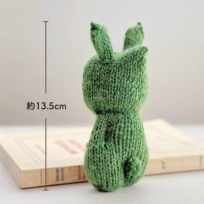 【あみぐるみキット】_《うさぎフードのねこ兄弟（みどり）・レシピなし》byツムギコウボウ（kit-0087）