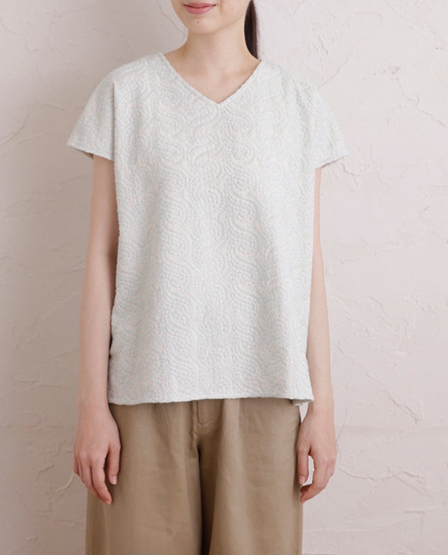 【型紙】フレンチスリーブブラウス designed by かたやまゆうこ(KY-0007)