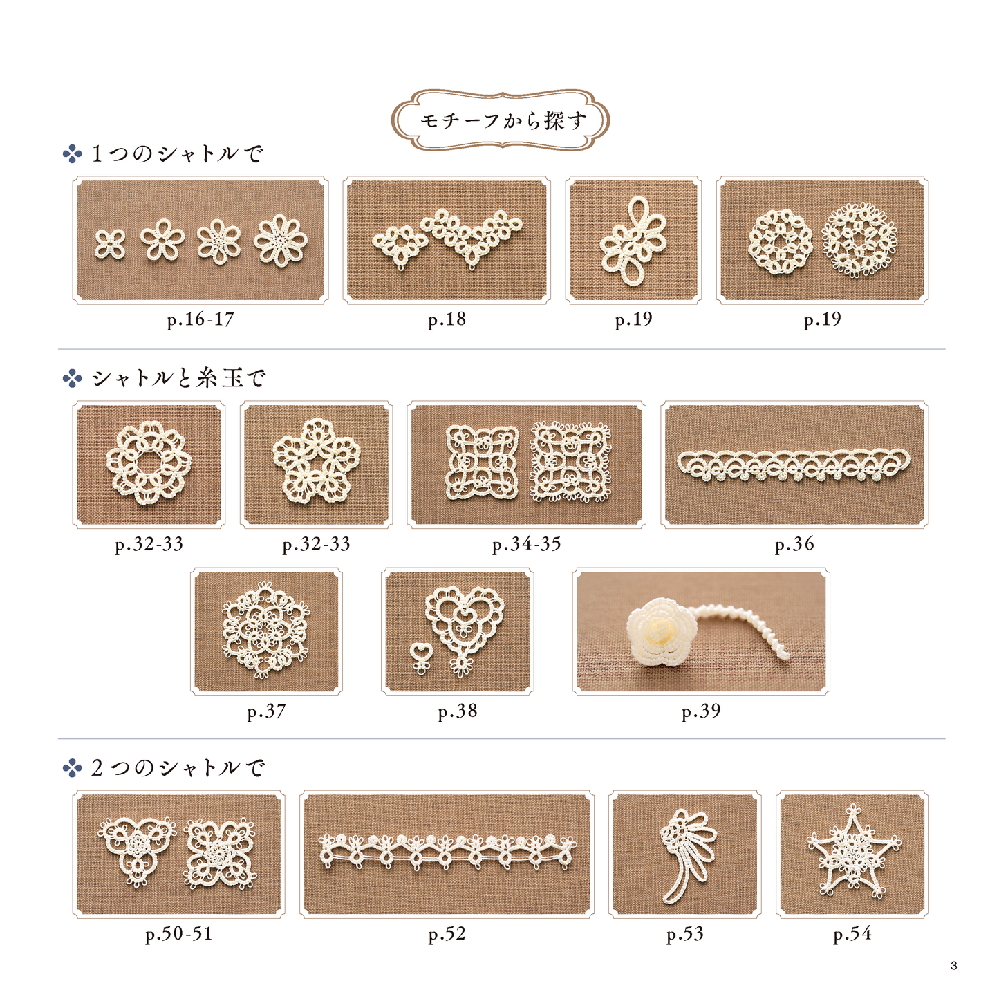 【電子版】小さくてかわいいタティングレースのアクセサリー(S3577)