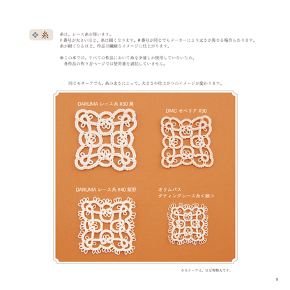 【電子版】小さくてかわいいタティングレースのアクセサリー(S3577)
