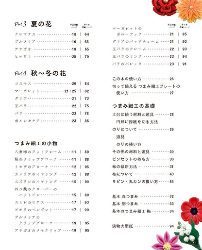 【書籍】アトリエはつはんな つまみ細工の花あしらい 新装版(S8652)