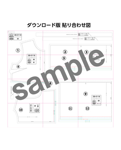 【型紙】ティアードチュニック（SB-0118）